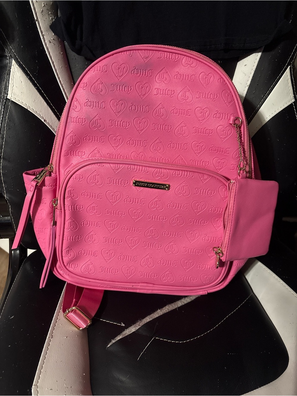 Juicy Couture Hot Pink Embossed Logo Backpack